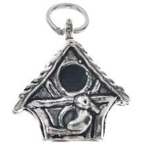 Sterling Silver Birdhouse Charm 35450