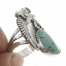 Ladies Turquoise Silver Pointer Style Ring 27124