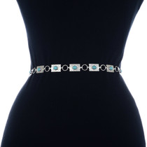Turquoise Silver Southwest Concho Belt 24720