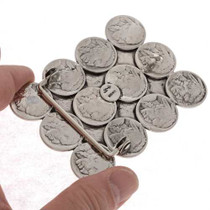 Real Coins Navajo Belt Buckle 23582