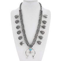 Navajo Made Reversible Turquoise Naja Necklace 26433