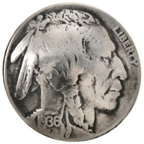 Indian Head Nickel Button Concho 22809