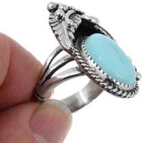 Sterling Silver White Buffalo Turquoise Ring 27122