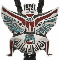 Knifewing Chip Inlaid Bolo Tie 14810