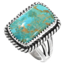 Genuine Turquoise Silver Navajo Ring 29437