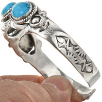 Southwest Turquoise Silver Cuff 29418