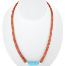 Spiny Oyster Turquoise Silver Necklace 27433