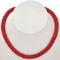 7mm Red Wooden Beads 16 inch Strand