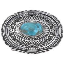 Genuine Natural Turquoise Belt Buckle 29117