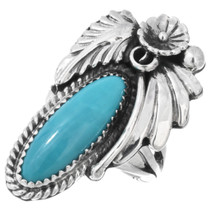 Turquoise Silver Navajo Ring 29220