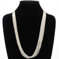 20 Strand Native American Liquid Silver Necklace