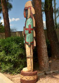 Wooden Life Size Indian 24019