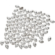 5x7mm Silver Plated Tube Beads PKG. of One Hundred 0015