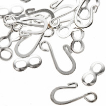 Silver Hooks and Eyes 10 Pair 0059