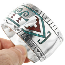 Navajo Turquoise Chip Inlay Bracelet 29599