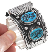 Navajo Sterling Silver Turquoise Watch 25278