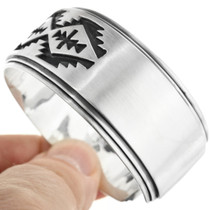 Traditional Pattern Sterling Indian Cuff 27721
