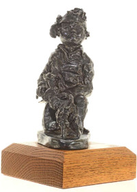 Navajo Boy with Lamb Bronze Sculpture 27238