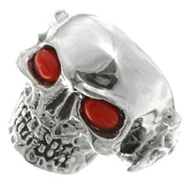 Navajo Silver Skull Mens Ring 26738