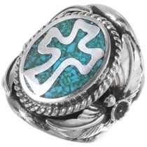 Sterling Native American Cross Ring 22973