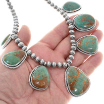 Navajo Turquoise Sterling Necklace 29715