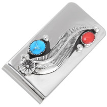 Turquoise Silver Money Clip 24273