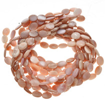 12mmx 16mm Pink Shell Beads 16 inch Long Strand