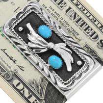 Native American Turquoise Silver Money Clip 26842