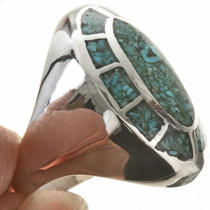 Navajo Inlaid Silver Ring 25514