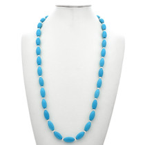 Native American Turquoise Silver Necklace 29693