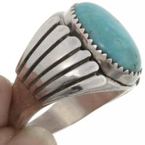 Sterling Turquoise Mens Ring 27095