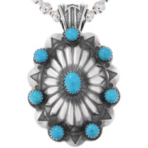 Southwest Silver Turquoise Pendant 24751