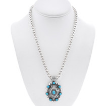Turquoise Concho Pendant Necklace 24751