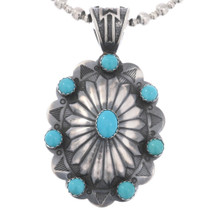Southwest Silver Turquoise Pendant 24751