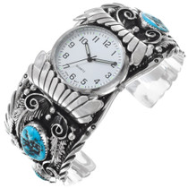 Native American Natural Turquoise Mens Watch 23019