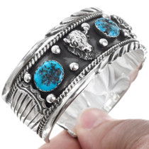 Traditional Sterling Silver Turquoise Bracelet 23578