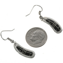 Zuni Inlaid Southwest Silver Earrings 18140