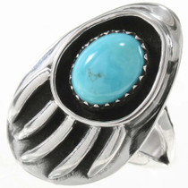 Navajo Bear Paw Turquoise Ring 27580