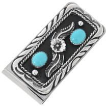Kingman Turquoise Silver Money Clip 26854 Kingman Turquoise Silver Money Clip 26854