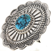 Gemstone Silver Concho Ring 28903