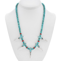 Turquoise Coral Bead Necklace 27782