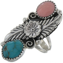 Blue Turquoise Angelskin Coral Ring 22162