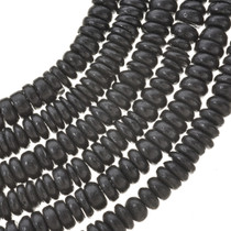 8mm Black Wooden Beads 16 inch Strand