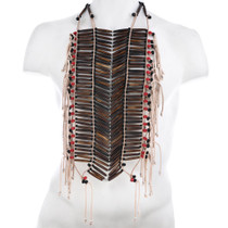 Beaded Native American Style Breastplate Buffalo Horn Warrior Armor 22375