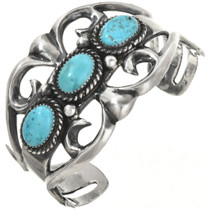 Navajo Turquoise Silver Bracelet 29314