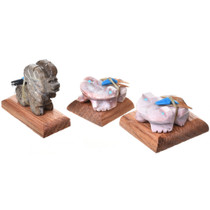 Small Stone Native American Animal Statuette Table Fetishes