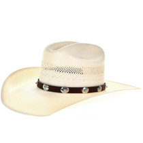 Turquoise Silver Concho Hatband 29326