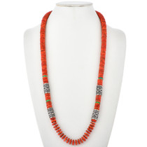 Apple Coral Turquoise Singer Style Necklace 29586