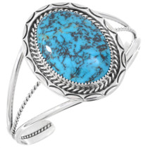 Navajo Sterling Silver Genuine Turquoise Bracelet 14621