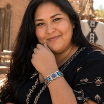 Authentic Native American Sterling Silver Watch Cuff Womens 24428